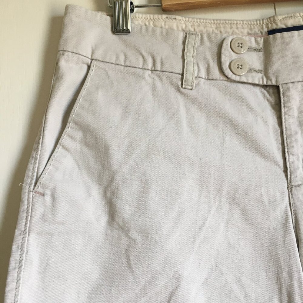 American Eagle Vintage Live Your Life Off-White Cotton Cuffed Shorts 8 - Picture 3 of 14